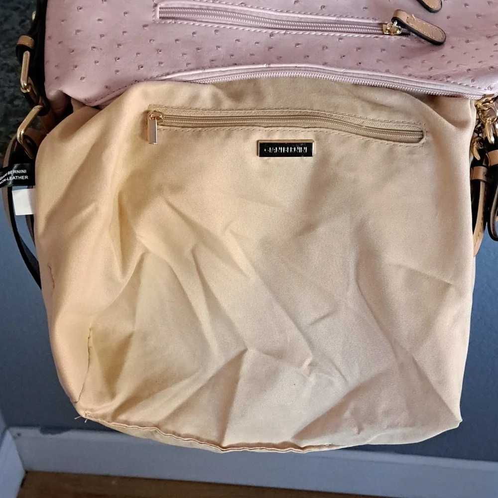 Giani Bernini Pink Faux Ostrich Handbag - Picture 8 of 13